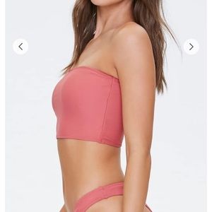 Longline bandeau bikini top and bottom